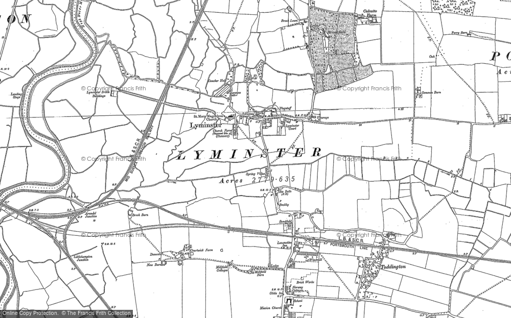 Old Map of Lyminster, 1875 - 1878 in 1875