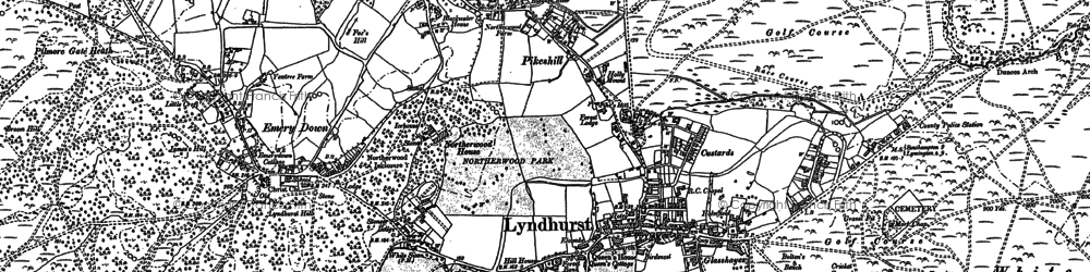 Old map of Custards in 1895