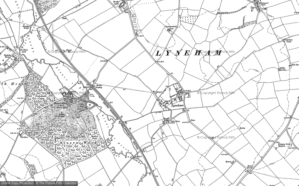 Old Map of Lyneham, 1898 - 1919 in 1898