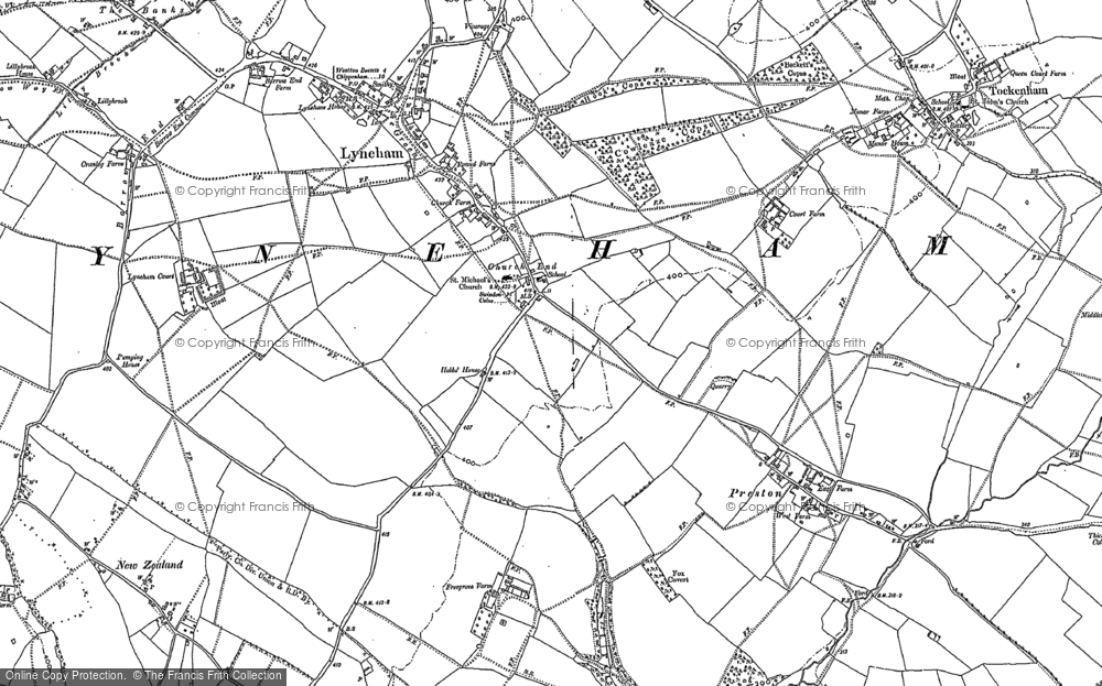 Old Map of Lyneham, 1899 in 1899
