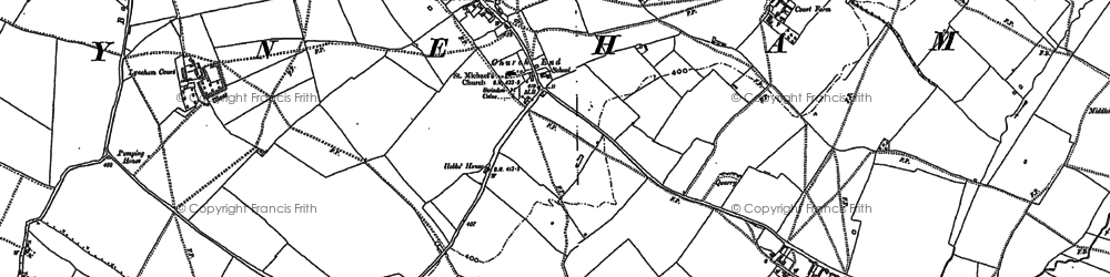 Old map of Church End in 1899