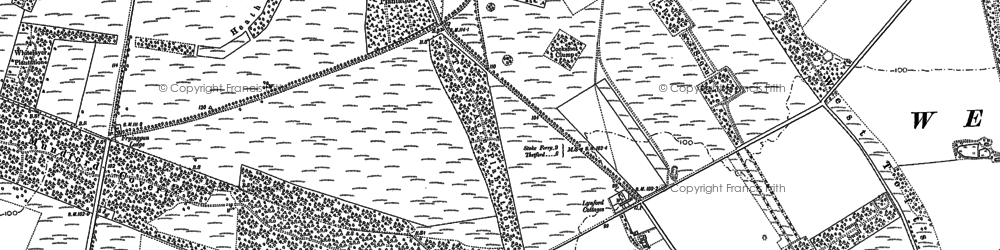 Old map of West Tofts Mere in 1883