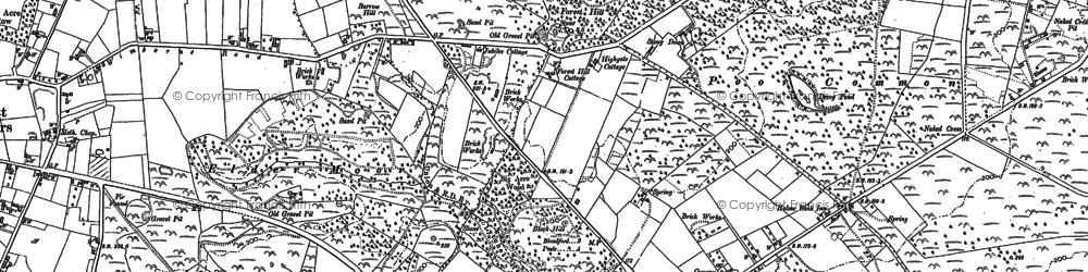 Old map of Lytchett Heath in 1887