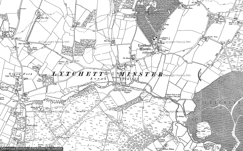 Old Map of Lytchett Minster, 1886 - 1887 in 1886