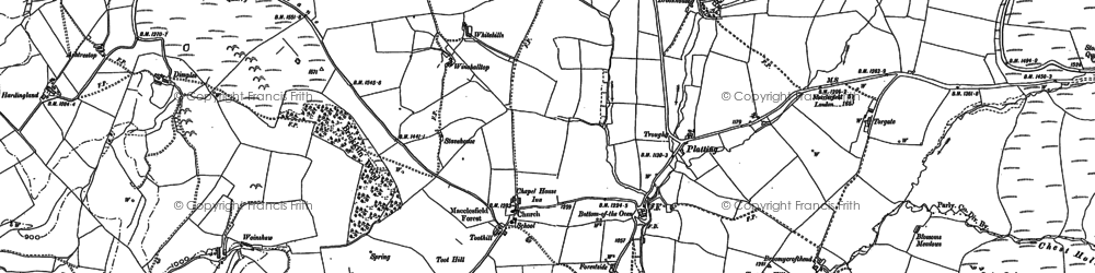 Old map of Macclesfield Forest in 1907