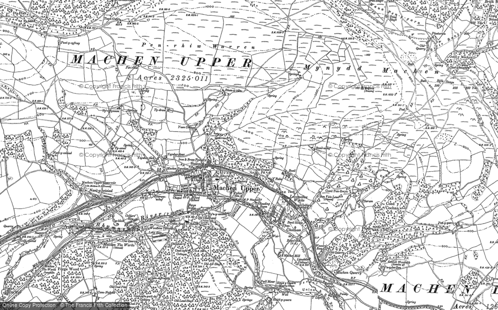 Old Map of Machen, 1915 in 1915