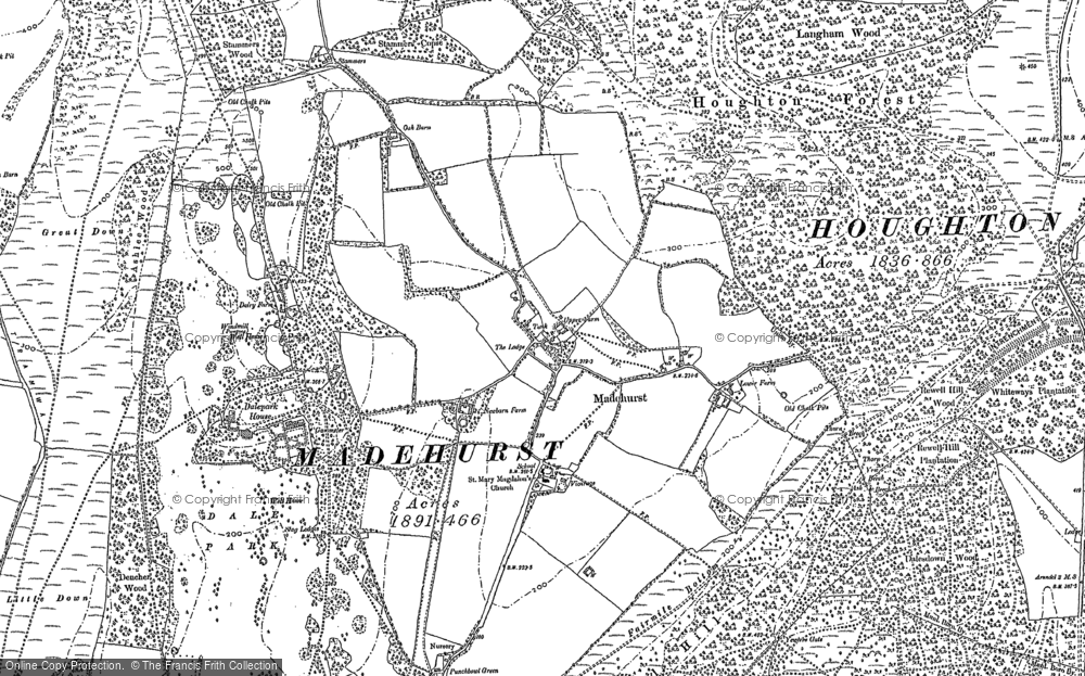 Old Map of Madehurst, 1896 in 1896