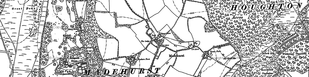 Old map of Madehurst in 1896