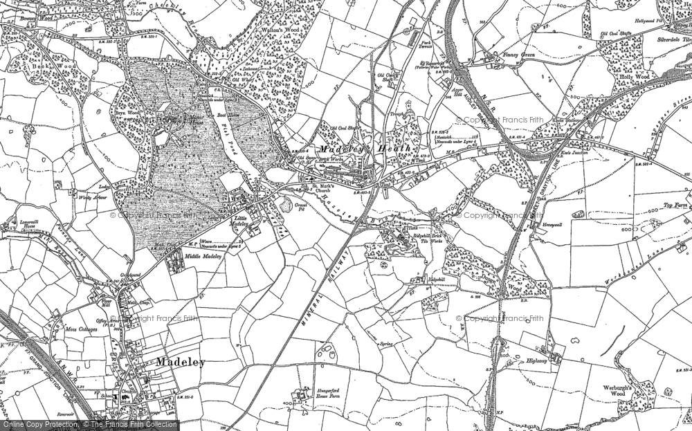 Old Map of Madeley Heath, 1878 in 1878