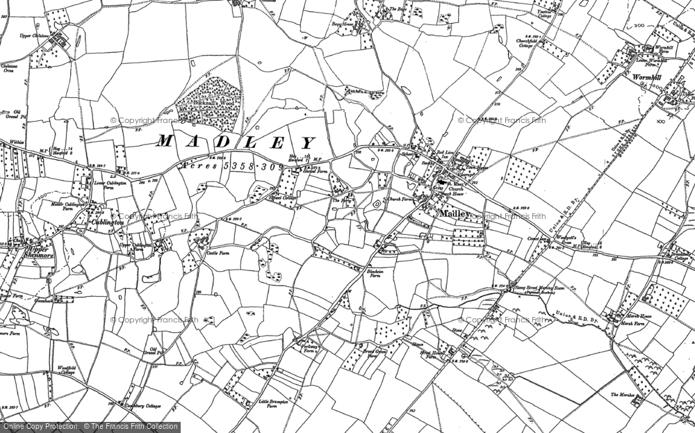 Old Map of Madley, 1886 in 1886
