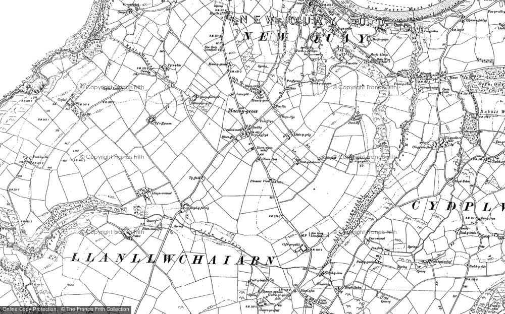 Old Map of Maen-y-groes, 1904 in 1904