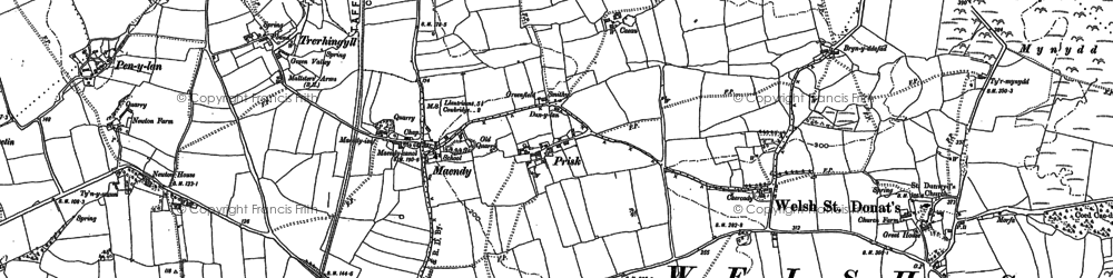 Old map of Maendy in 1897