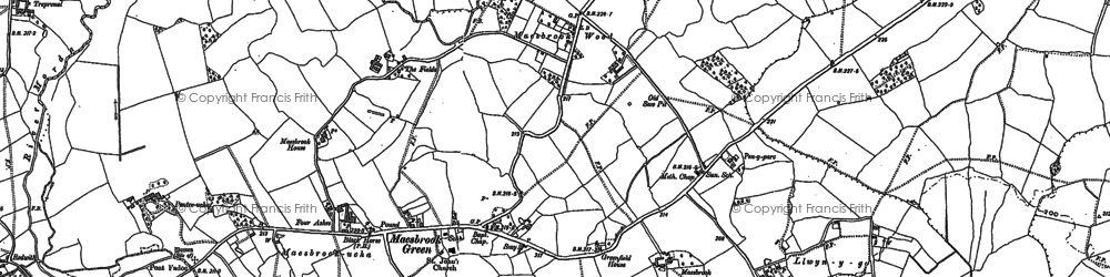 Old map of Maesbrook in 1900