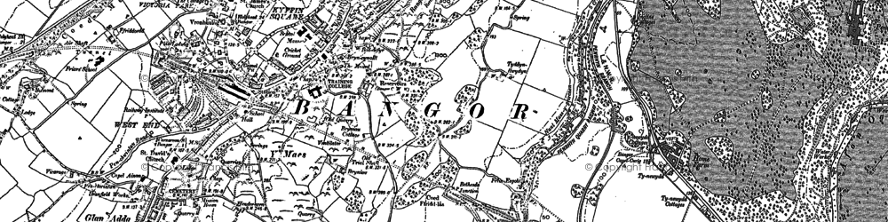 Old map of Maesgeirchen in 1899