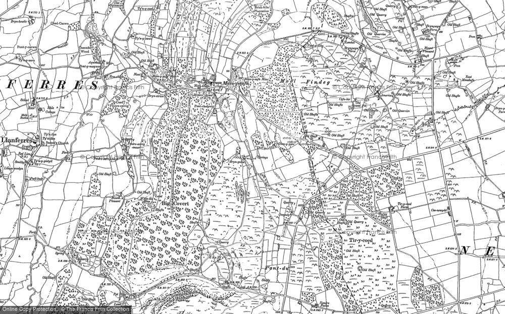 Old Map of Maeshafn, 1898 - 1910 in 1898