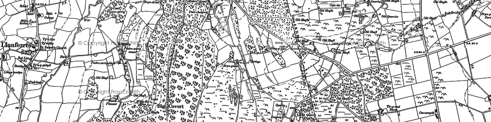 Old map of Maeshafn in 1898