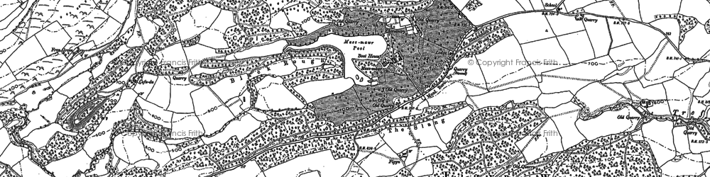 Old map of Maesmawr Hall in 1884