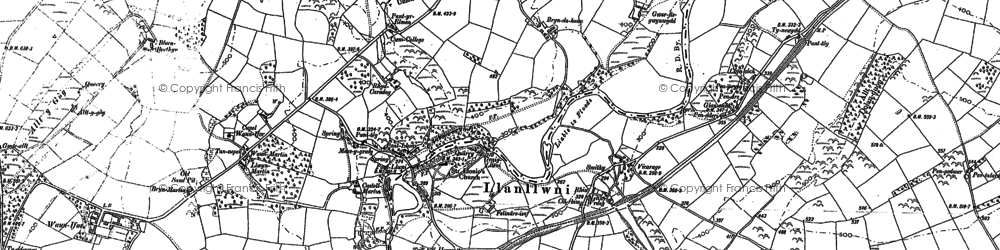 Old map of Brynsegur in 1887