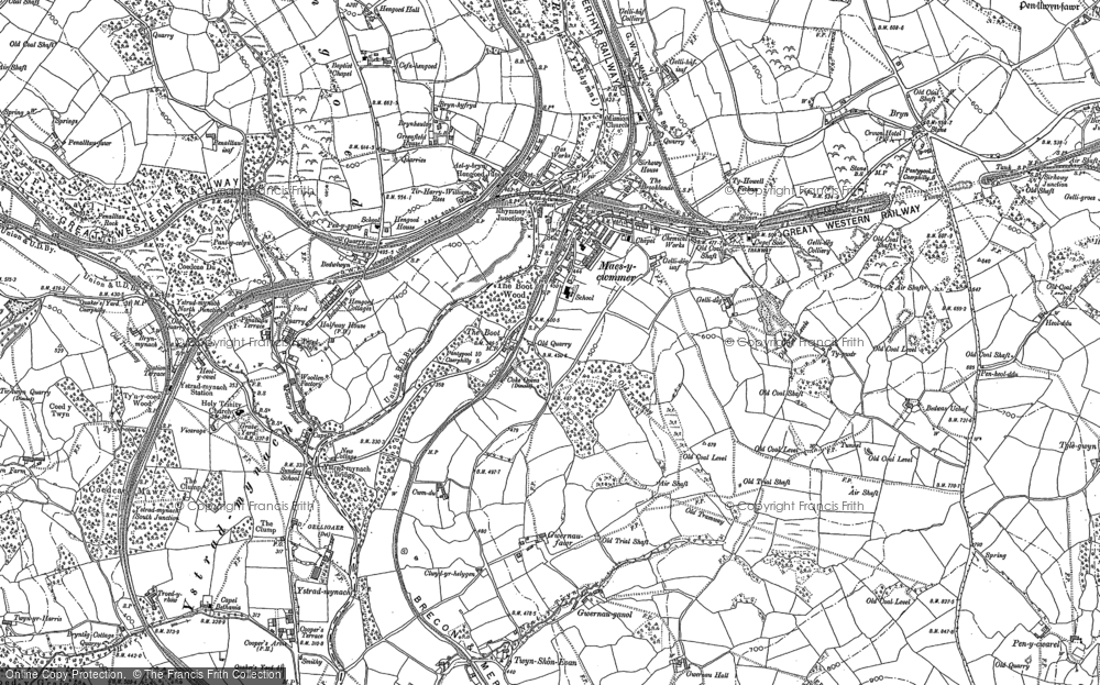 Old Map of Maesycwmmer, 1916 in 1916