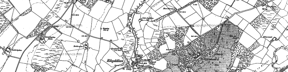 Old map of Maesydderwen in 1904