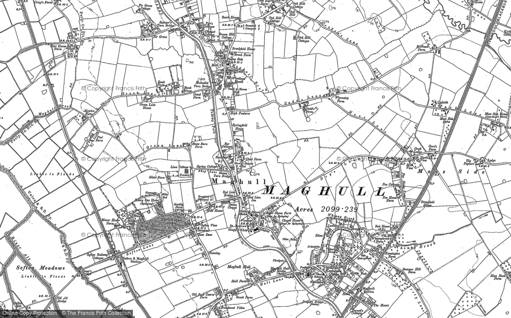 Old Map of Maghull, 1892 - 1907 in 1892