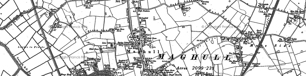 Old map of Maghull in 1892