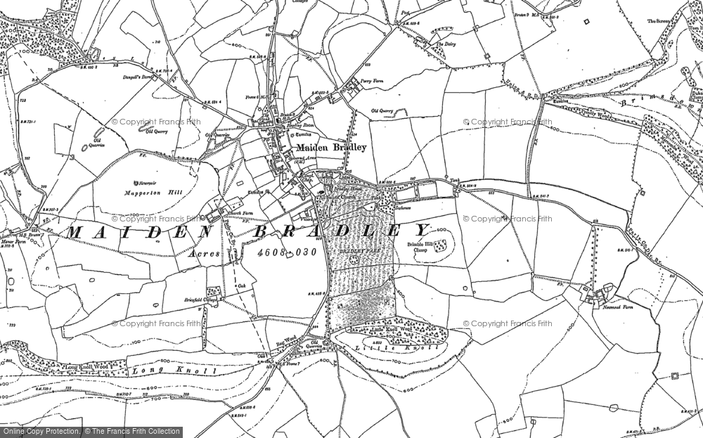 Old Map of Historic Map covering Brimsdown Hill in 1884