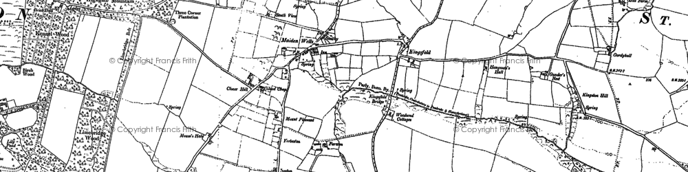 Old map of Maiden Wells in 1906