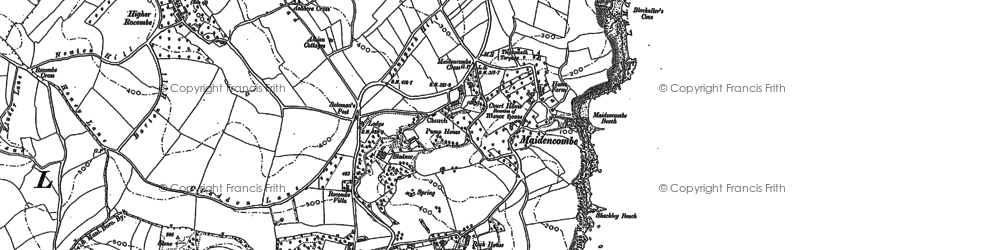 Old map of Babbacombe Bay in 1904