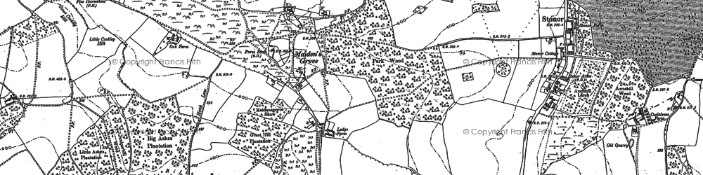 Old map of Maidensgrove in 1919