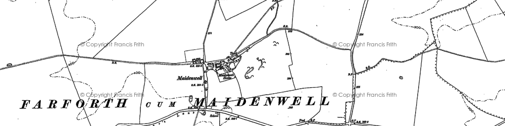 Old map of Maidenwell in 1887