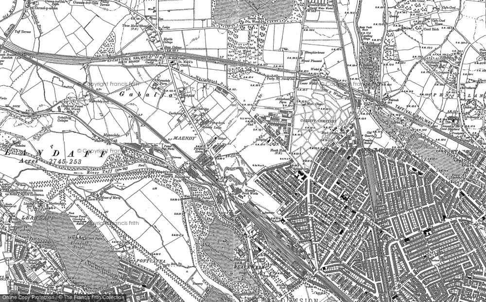 Old Map of Maindy, 1899 - 1916 in 1899