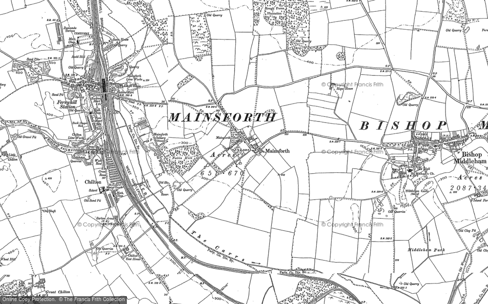 Old Map of Mainsforth, 1896 in 1896
