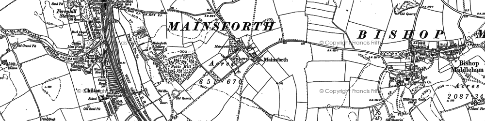 Old map of Chilton Lane in 1896