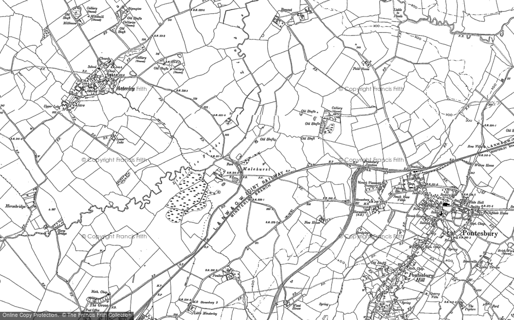 Old Map of Malehurst, 1881 in 1881