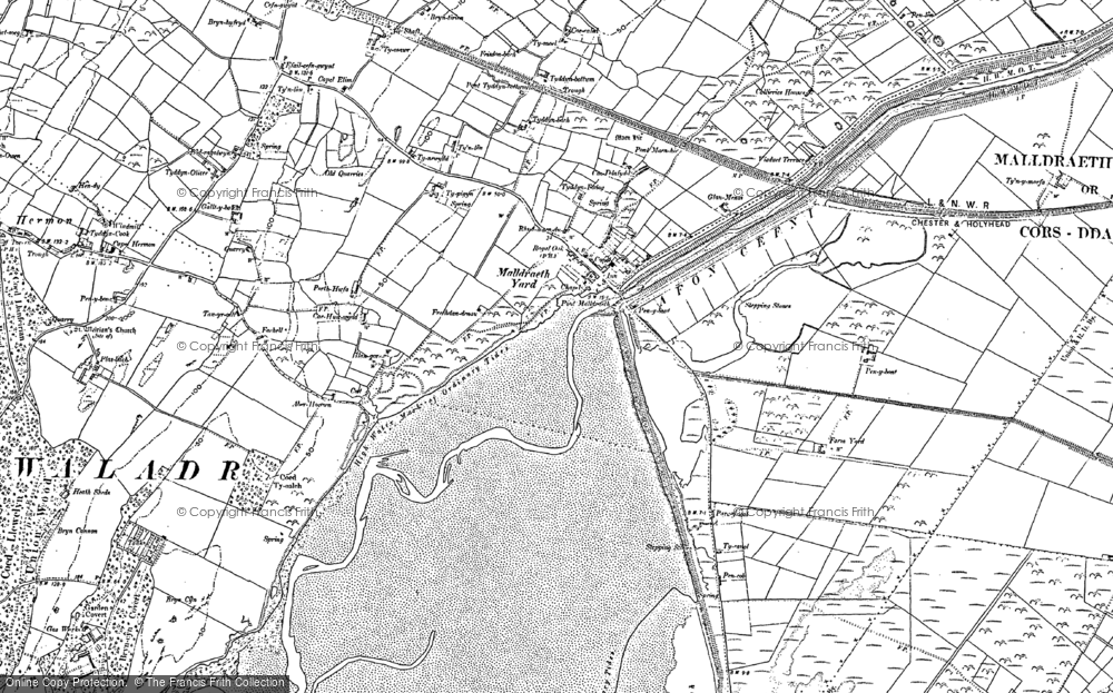 Old Map of Malltraeth, 1899 in 1899