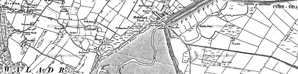 Old map of Malltraeth in 1899