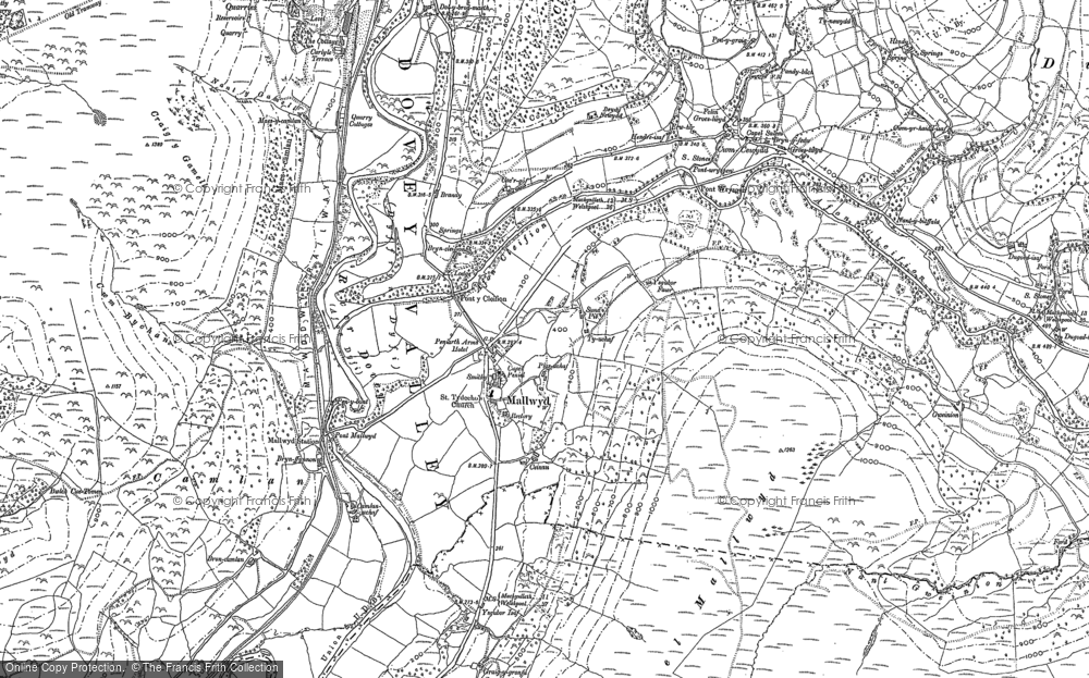 Old Map of Mallwyd, 1886 - 1900 in 1886
