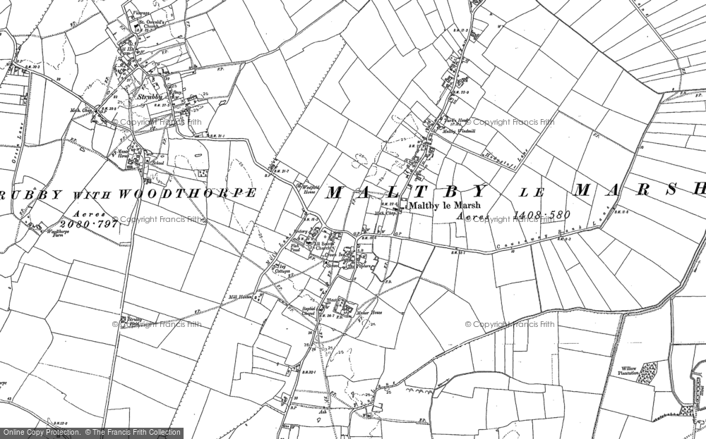 Old Map of Maltby le Marsh, 1887 - 1888 in 1887
