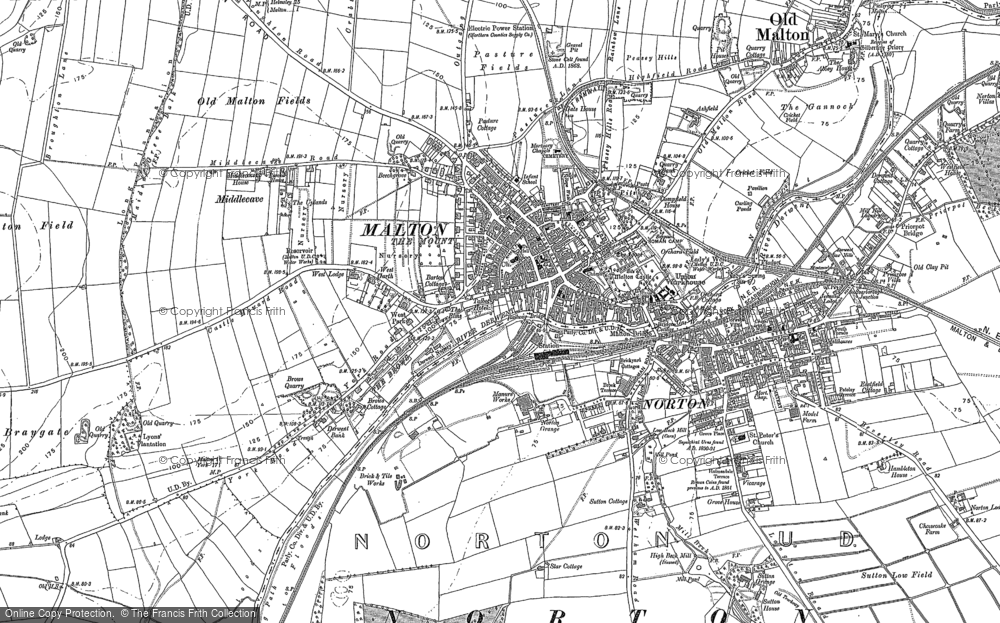 Old Map of Malton, 1888 - 1890 in 1888