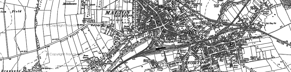 Old map of Middlecave in 1888