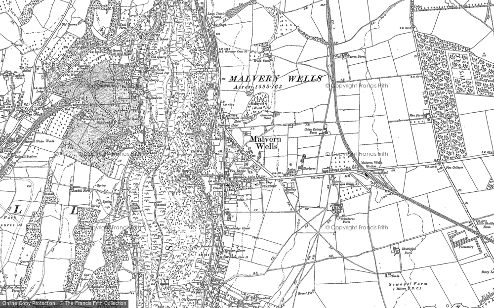 Old Map of Malvern Wells, 1884 - 1903 in 1884