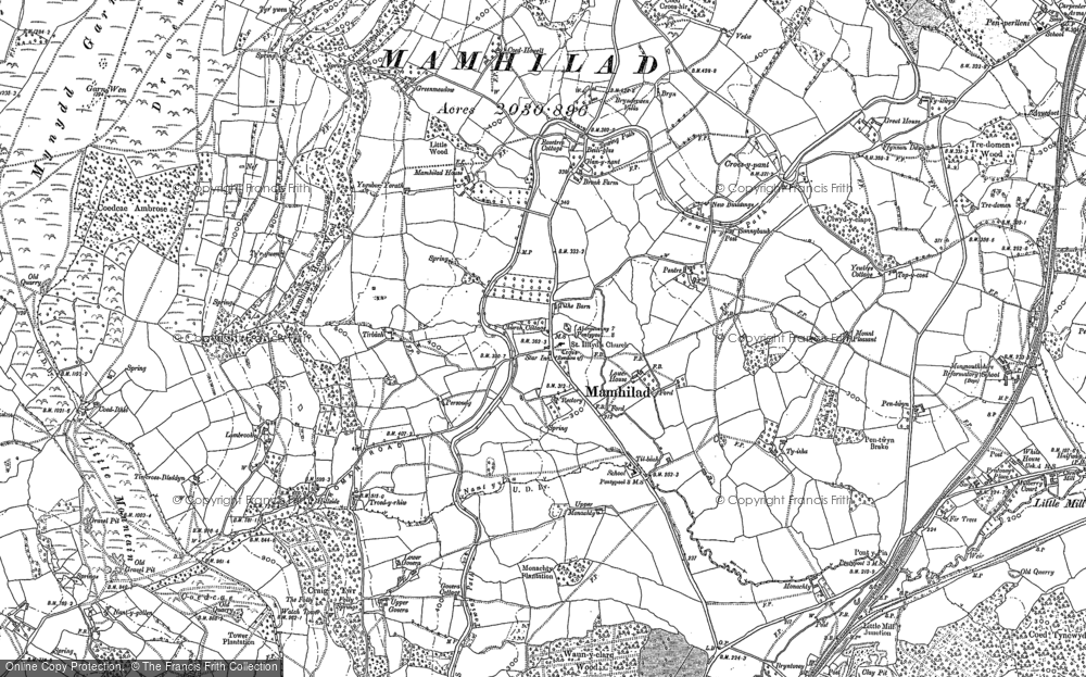 Old Map of Mamhilad, 1899 - 1900 in 1899