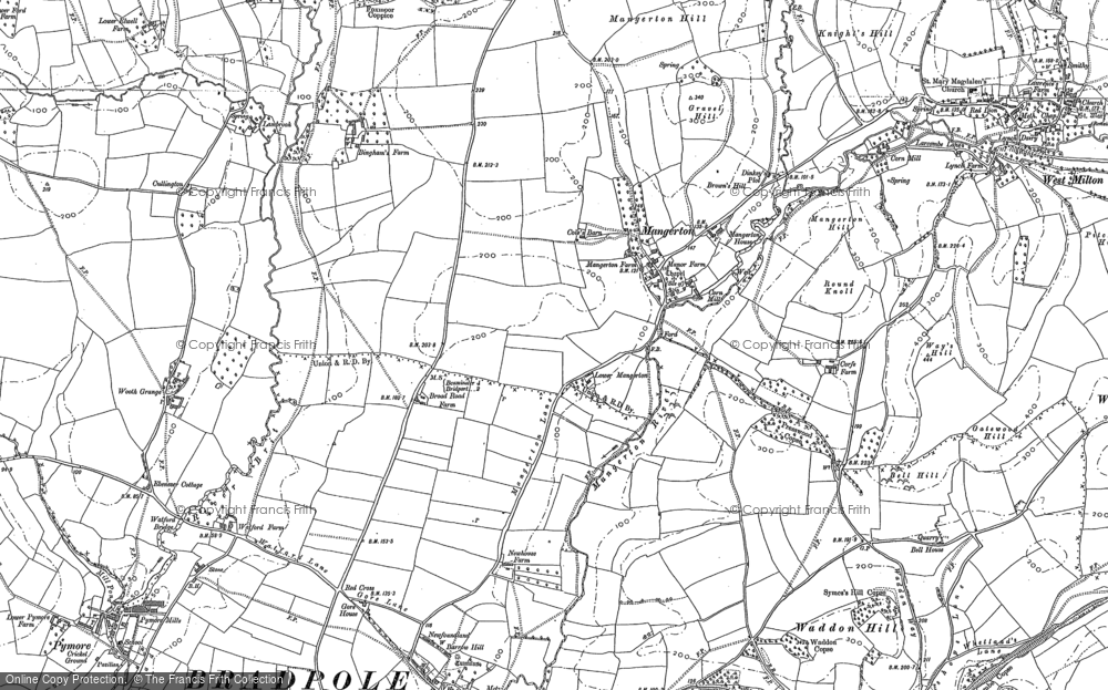 Old Map of Mangerton, 1886 - 1901 in 1886