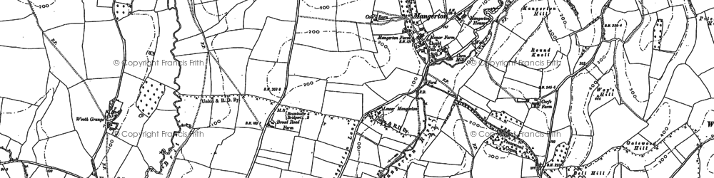 Old map of Mangerton in 1886