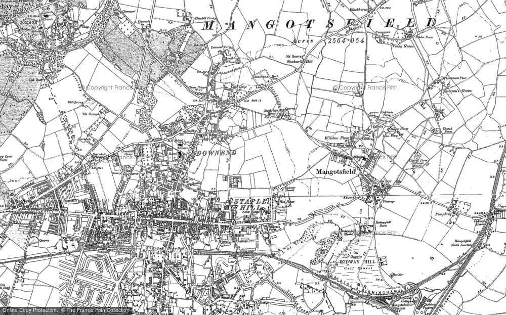 Old Map of Mangotsfield, 1881 in 1881