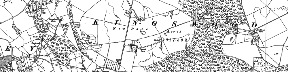 Old map of Brine's Brow in 1897