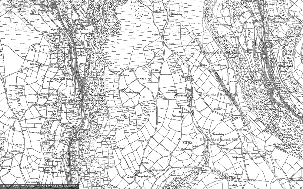 Old Map of Manmoel, 1916 in 1916