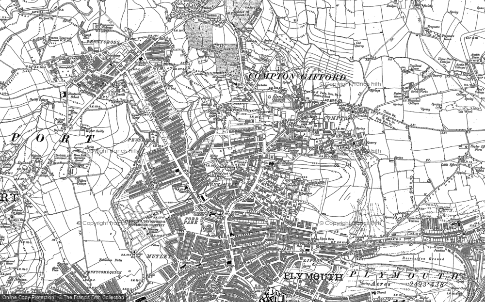 Old Map of Mannamead, 1905 - 1912 in 1905