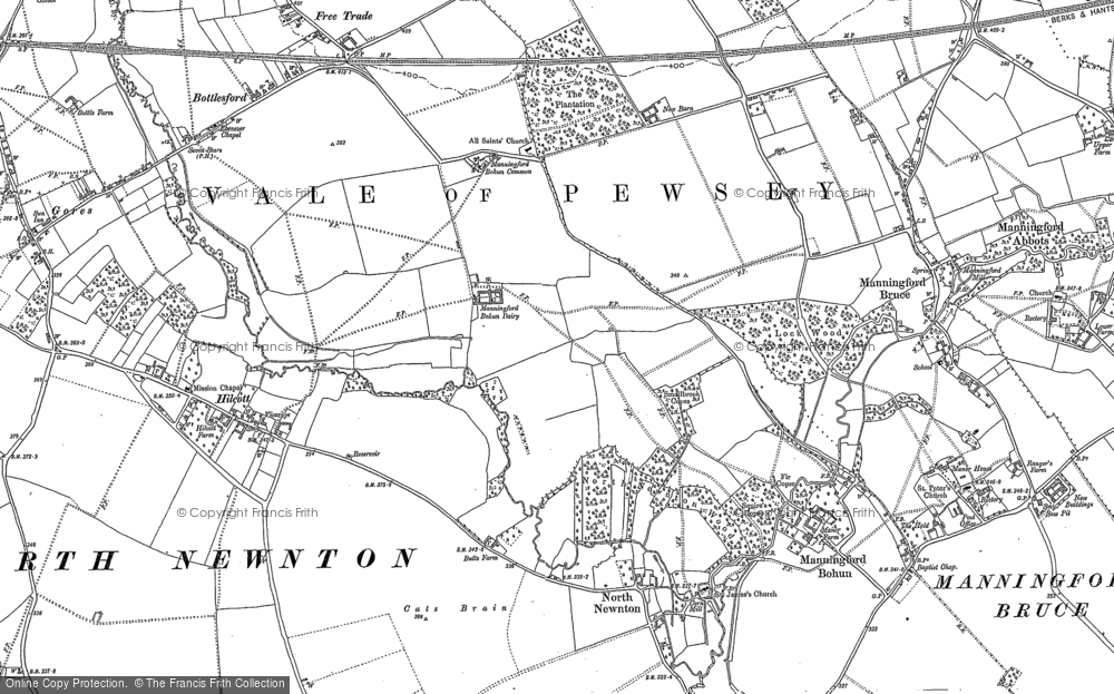 Old Map of Manningford Bohune Common, 1899 in 1899
